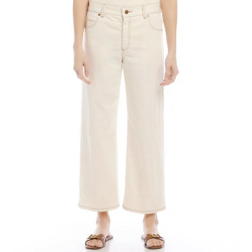 NWOT Karen Kane Natural Cropped Jeans size 10